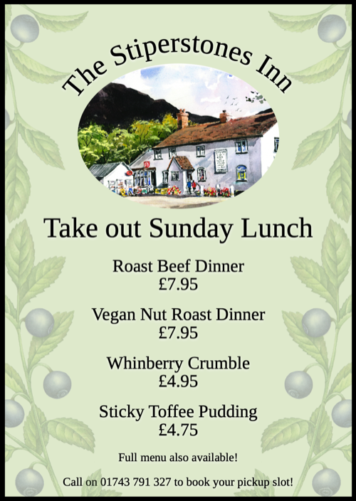 The Stiperstones Inn Menu